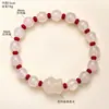 Pulsera de Ágata Blanco Natural Cristal Morado Pulsera de Perlas de Agua Dulce Temperamento Suave Versátil Elegante Mujer Exquisita Lujo Ligero