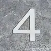 Adesivo Digital Estéreo de Acrílico Letras Bronze Dourado Preto e Branco Número do Quarto Adesivo de Parede Placa de Número de Porta Placa