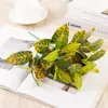Plantas Verdes Artificiales Yiwu con Textura Realista, Hojas de Hiedra Verde de Siete Ramas, Materiales para Paredes de Plantas Artificiales para Paisajismo, Hojas Verdes Realistas al por Mayor