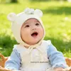 Chapéus de Bebê Estilo Coreano para Primavera e Outono, Modelo Fino para Proteger a Moleira, Chapéus com Proteção para as Orelhas para Bebês Meninos e Meninas, Adequados para Crianças Pequenas, Chapéus para Uso Externo