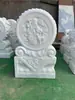 Pilar de porta de escultura em pedra segurando tambor de pedra um par de qilin de pedra azul entrada de villa tambor de pedra ornamento Pixiu pilar de porta de mármore branco