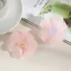 Componentes de accesorios de flor de seda de 6 cm, cabezas de flor con forma, broches de flor, flores para sombrero, flores para zapatos hechas a mano para DIY, varios accesorios, decoraciones de flor de seda