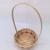 Cesta de Bambú Portátil Cesta de Bambú Pequeña Adornos para el Hogar Snacks Dulces Cesta de Bambú Ratán Mini Cesta de Bambú Adornos de Cesta