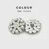 Botones Metálicos de Alta Gama con Diseño de Copo de Nieve Hueco, Perlas y Diamantes Bordados a Mano para Abrigos de Tweed, Suéteres y Chaquetas de Piel