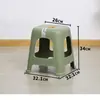 Taburete de Plástico para el Hogar Apilable Engrosado Banco Simple Moderno Restaurante Mesa de Comedor Taburete Silla Larga para Sentarse