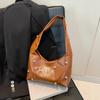 Bolsa de ombro vintage de alta qualidade Sense Crowdsourcing feminina, nova primavera de 2025, bolsa de ombro com rebites, bolsa de ombro para mulheres
