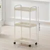 Carrito Estante de Almacenamiento de Plástico Más Vendido Transfronterizo, Estante de Bocadillos de Múltiples Niveles de Pie para Baño, Estante de Almacenamiento Móvil para Cocina