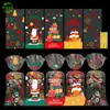Venta al por mayor Transfronterizo Navidad Opp Transparente Papá Noel Copo de Nieve Bolsa de Dulces Bolsa de Celofán Fiesta Temática Navideña