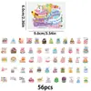 56 Transfronteiriços Novo Desenho Animado Bolo de Aniversário Transparente Pet Adesivos Presentes para Crianças Adesivos Decorativos à Prova d'Água