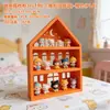 Decoración de Casa de Muñecas con Lazo 3D Modelo de Gabinete Soporte de Exhibición Multicapa Juguete Tetera Exhibidor de Perfume Estante de Exhibición en Capas