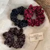 Diadema pequeña de satén con lunares estilo francés, accesorio versátil para el pelo, cuerda para coleta de niña elegante, adorno para el pelo para mujer