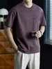 Camiseta de Algodão Puro de Alta Qualidade, Amiga da Pele, Manga Curta para Homens, Estilo Fino de Verão, Estilo Nacional, Bordada, Top Casual Respirável para Homens, Tendência