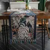 Caminho de Mesa Moderno Simples Jacquard Tecido Colorido Flores Mundo Subaquático Ondas de Primavera Franjas Toalha de Mesa Doméstica Poliéster Caminho de Cama