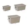 Cesta de Armazenamento Trançada de Rattan Sintético Sem Tampa Saco de Pano à Prova de Poeira Decoração Essencial para Quarto de Estudante Guarda-roupa da Sala de Estar Cesta de Armazenamento para Banheiro