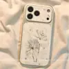 Adequado para capas de celular Apple 18 Pro Max e iPhone 17; designs modernos, novos, de alta qualidade e de nicho apresentando motivos de estrelas e renda, bem como lírios