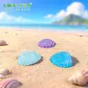 Decoraciones de estrellas de mar y conchas de cristal, accesorios con temática oceánica, adornos DIY en miniatura de resina para micropaísajes, decoraciones para fundas de teléfono