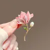 Elegante y Delicado Broche de Flor de Magnolia Estilo Chino, Nuevo Accesorio de Moda de Alta Gama para Mujer con un Toque de Sofisticación