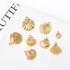 Nuevo Colgante de Acero Inoxidable de Oro Real 18K que Conserva el Color Estrella de Mar Concha Marina Joyería Hecha a Mano DIY Accesorios Colgante para Collar