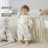Saco de dormir para bebé de temperatura constante más algodón Otoño e Invierno 140g Acolchado Pijama de bebé con piernas separadas para bebé Jengibre Cálido Saco de dormir de temperatura constante