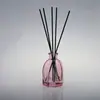 Preço de Fábrica Fornecimento Frasco de Vidro Transparente de 100ml para Aromaterapia Frasco de Vidro para Aromaterapia Polygonal Sem Chama Frasco Volátil de Rattan