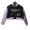 Uniforme de Béisbol Personalizado Otoño e Invierno Acolchado Lana Mangas de Cuero Bordado de Industria Pesada Retro Americano Holgado Chaqueta de Béisbol