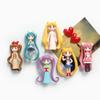 Pegatina magnética 3D para refrigerador, diseño de chica guerrera, luna y liebre, para decorar el refrigerador.