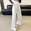 Pantalones jogger de mujer de moda estilo americano, corte holgado, para primavera y otoño, delgados, casuales, grises, corte ajustado, pierna recta, tendencia de Instagram