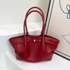 Estilo de Nicho de Luxo Outono/Inverno 2026 Nova Moda Versátil Casual Simples Estilo Ocidental Elegante Grande Capacidade Bolsa de Ombro e de Mão