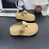 Novedad Verano 2026 Estilo 6cm Suela de Plataforma Ligera Hebilla Casual Moda Trendy para Mujer Hueco Estilo Birkenstock Mocasines Cerrados