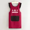 Delantal con Estampado de Dibujos Animados para Trabajo en Catering, Ropa de Trabajo Anti-Manchas y Resistente a la Suciedad, Cocina, Uso Doméstico, Delantal con Borde Fruncido para Adultos