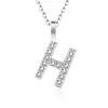 Amazon transfronterizo nuevo collar con incrustaciones de circonita de diamantes completos 26 letras inglesas femenino acero de titanio colgante DIY cadena de clavícula
