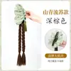 Tranças para Perucas de Mulheres no Verão, Tranças com Tassel de Tinta, Tranças Torcidas, Novo Estilo Chinês Cabelo Humano Sintético, Cabelo Longo, Rabo de Cavalo Duas Tranças