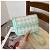 Bolsa Infantil Estilo Coreano Nueva Fresca Cuadros Bolso de Mano Cadena Padre-Hijo Accesorio Bolso de Hombro Cruzado Bolso de Mujer