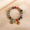 Pulsera de ágata con forma de corazón semiazucarado de lujo ligero Yuyuyuan, pulsera de esmalte gris fragante, pulsera de bestia dorada, pulsera de ágata de estilo étnico