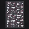 Adesivo de Nail Art Hot Cartoon Cute Bow Puppy Gold e Silver Painted Flower Nail Art Back Adesivo Adesivo