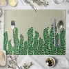 Hojas Verdes posavasos para plato de restaurante occidental