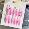 Nova Manicure Vestível Adulto Relevo Estéreo Adesivo de Unha Manicure Adesivo Unha Postiça Unha Finalizada Adesivo de Unha Adesivo de Unha Longa Bailarina