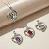 Knn-1078 Collar de Alta Gama con Forma de Corazón para Mujer, Joyería Transfronteriza con Diseño Único, Cadena para Clavícula de Corazón de Amor