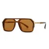 Nuevas Gafas de Piloto para Hombre Estilo Europeo Americano Retro Doble Puente Montura Cuadrada Gafas de Sol Gafas Transfronterizas En Stock 62013