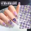 Celebridad de Internet Nuevo k9 cristal de vidrio joyería para uñas Super Brillante cuadrado grueso gota de agua corazón Diamante lavanda morado claro taladro de uñas
