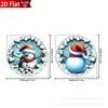 Ímã de geladeira de guaxinim com chapéu de Natal transfronteiriço, design visual criativo de quebra de parede, decoração festiva de cozinha e quadro de mensagens