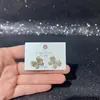 Brincos Zero-Shang Zircônia Outono/Inverno para Mulheres, Design Original, Galvanoplastia Ecológica, Pino de Prata S925, Atacado para Lojas, Cuidado com o Furo da Orelha
