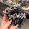 2026 Novo Modelo Pente de Cabelo Flor de Cristal de Alta Resistência para Mulheres, Acessório de Cabelo de Cristal Super Delicado de Alto Padrão, Elegante e Gracioso