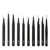 Pinça ESD de Aço Inoxidável Ponta Afiada ESD Ferramenta de Reparo Pinças para Scrapbooking Reparo de Celular Ninho de Pássaro Coleta de Penas Nail Art