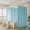 Cortina divisoria para salón de belleza, barra de cortina en forma de U de hierro forjado, cama de centro de salud, cortina divisoria de cama de belleza simple, cortina de tela.