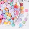 Accesorios de camelia con gradiente rosa y blanco de resina simulada para fundas de teléfono con pegamento de crema hechas a mano para bricolaje, cajas de papelería y decoraciones florales