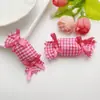 Nuevos Accesorios de Lazo de Caramelo de Tela a Cuadros Hechos a Mano para Bolsos DIY, Accesorios para el Cabello, Fundas de Teléfono Móvil, Accesorios para Ropa