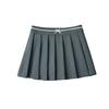 Falda Plisada con Lazo Estilo Americano Chica Atractiva para Mujer Verano 2024 Nuevo Estilo Falda Línea A Anti-Luz con Ropa Interior
