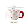 Taza de café y plato de cerámica pintados a mano estilo retro, juego de taza para beber de alto valor hecha a mano japonesa, taza para latte para té de la tarde