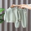 5985 traje para niños otoño 2024 nuevo suéter de cuello redondo para niños moda primavera y otoño para bebé guapo moda